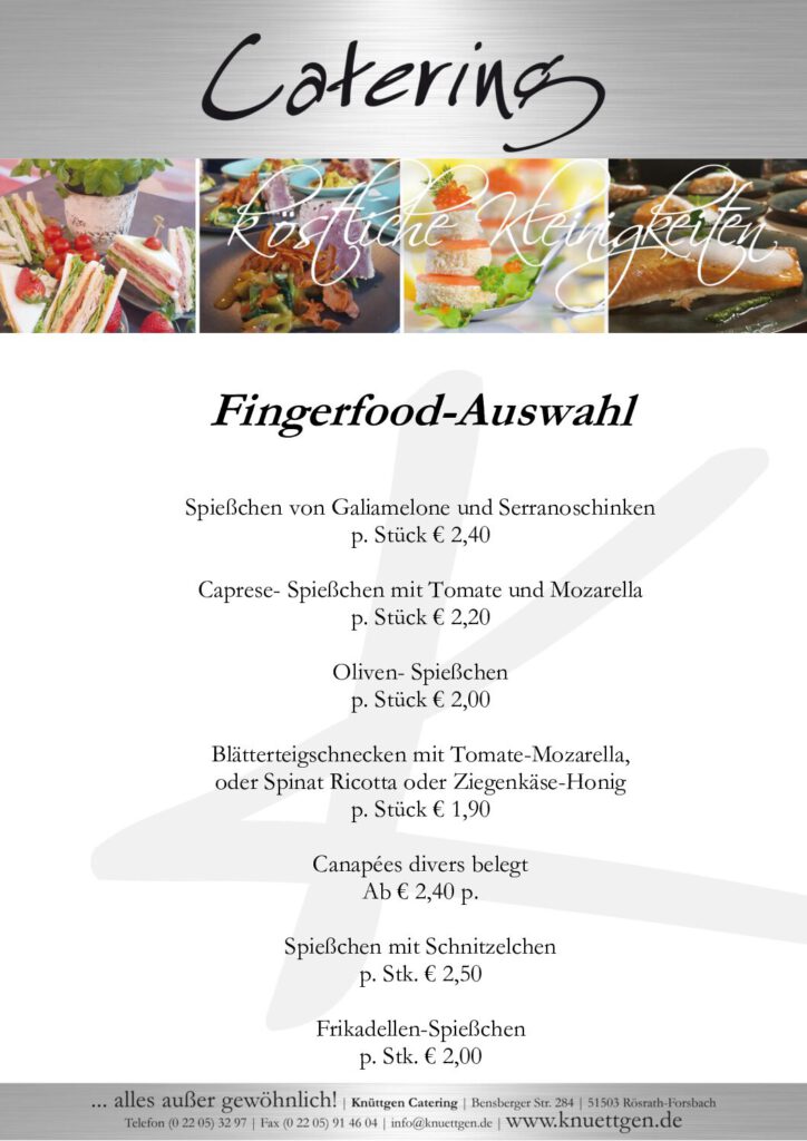 thumbnail of Fingerfood Auswahl